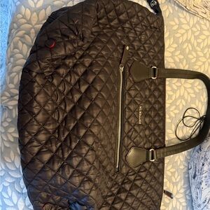 MZ Wallace Crosby Black Quilted Travel Bag